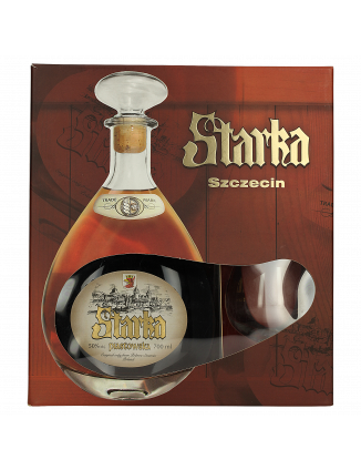 VODKA STARKA DECANTER 25YO 70CL 50 WITH GIFT BOX AND 2 BALL