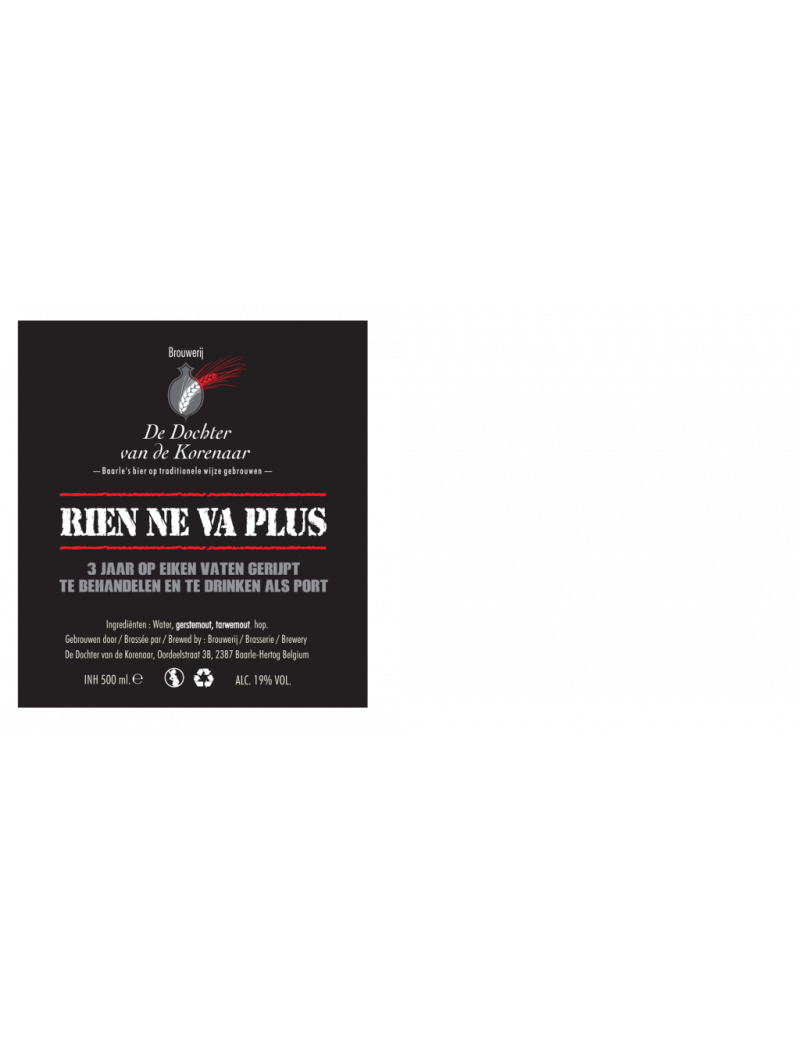 DVDK RIEN NE VA PLUS 50CL 19 Boutique de Champigny Mille et une bières