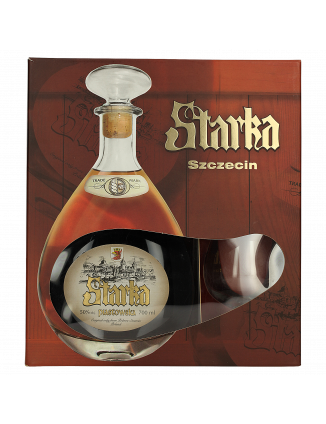 VODKA STARKA DECANTER 25YO 70CL 50% WITH GIFT BOX AND 2 BALL